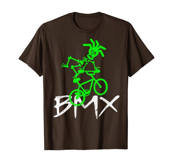 

skeleton bmx shirt for men and boys, White;black
