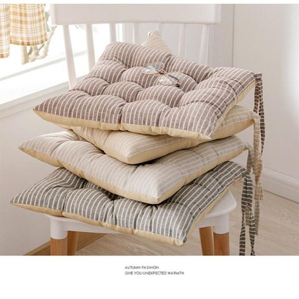 

cushion/decorative pillow nordic simple thickened cushion light gray stripes home decoration japanese cotton and linen seat sofa