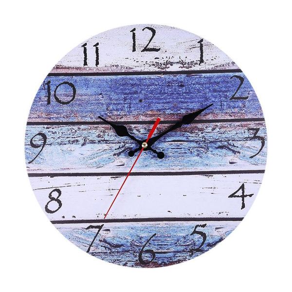 

wall clocks vintage wooden round clock rustic country tuscan style decorative for home office