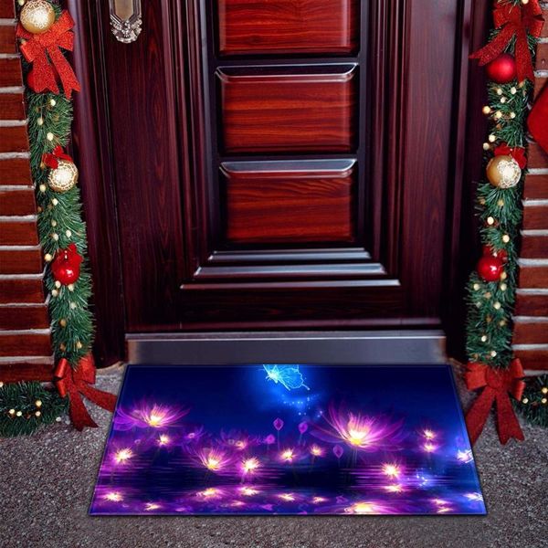 

carpets 1pc creative colorful butterfly printing welcome mat bathroom rug kitchen floor for holiday and party decoration tapis
