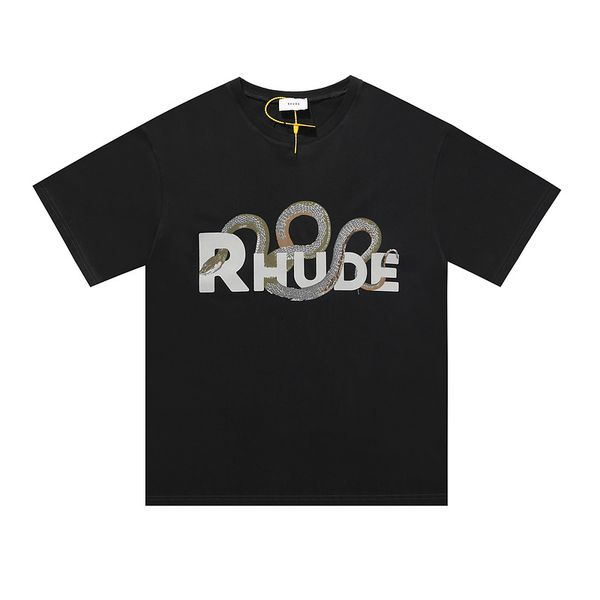 

men's t-shirts and women's vintage rhude t-shirts, premium shirts, heavy fabrics, snake, rhude, , 1:1, White;black