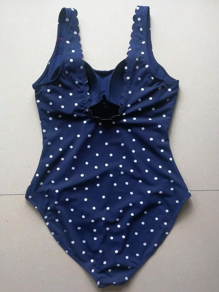 

and women's swimsuit with wave wind blue bottom point, White;black