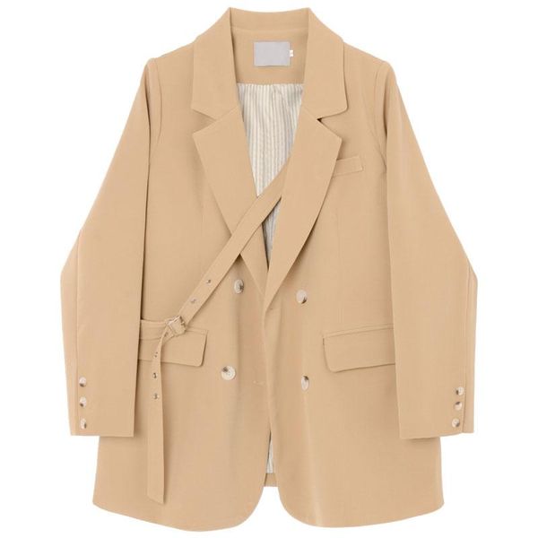 

suit for autumn and winter 2021 korean edition minority design feeling loose coat woman women's suits & blazers, White;black