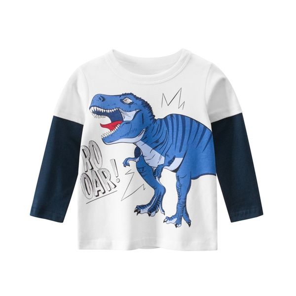 

korean spring new 2021 baby's clothes boys' children's long sleeve t-shirt, Blue;red