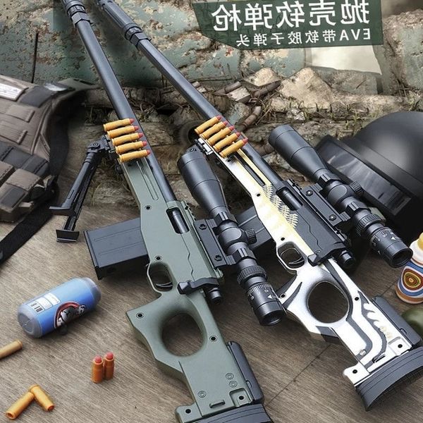 

6435awm children's shell throwing soft bullet gun boy simulation child large sniper grab 98k chicken eating toy