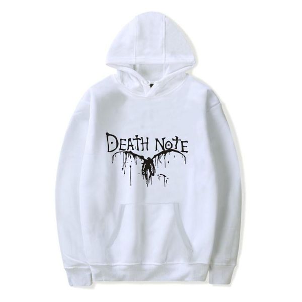 

men's hoodies & sweatshirts hoodie death note solid color letter harajuku streetwear kids anime sweatshirt boys/girls pullovers clothes, Black