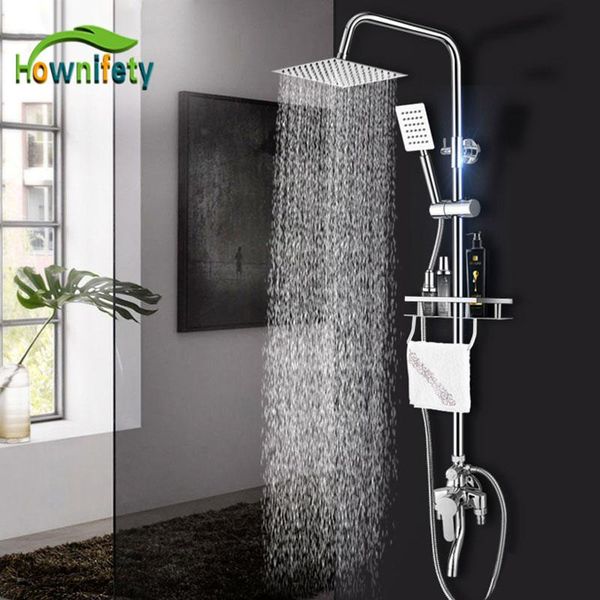 

chrome bathroom shower set cold mixer faucet rainfall ultrathin head and hand modern systems sets