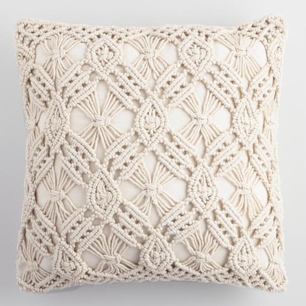 

macrame wedding pillow cover handmade cushion sham boho customized size cushion/decorative