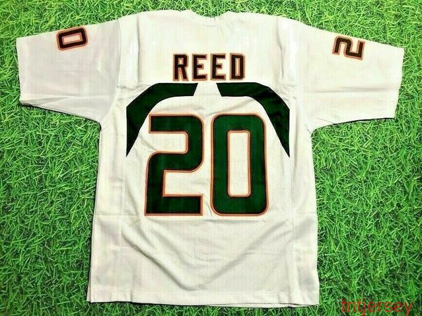 

custom ed reed miami hurricanes jersey white stitched add any name number, Black