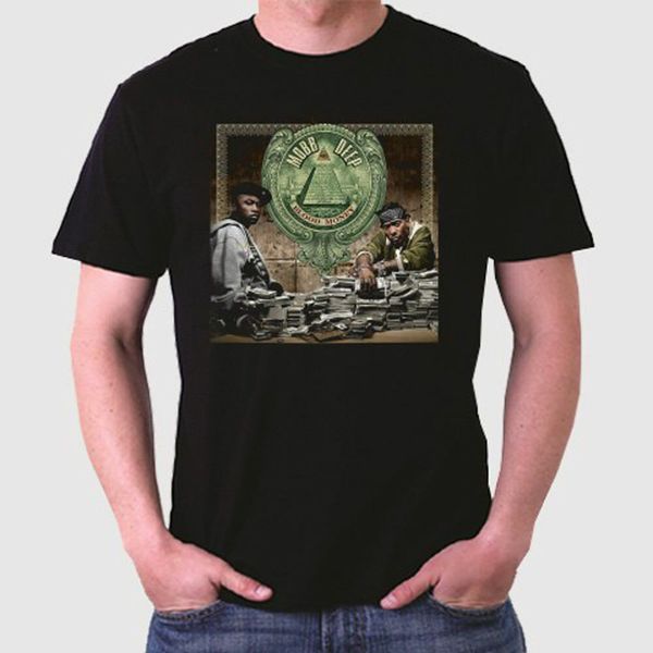 

mobb deep blood money logo men's black t-shirt size s to 3xl, White;black