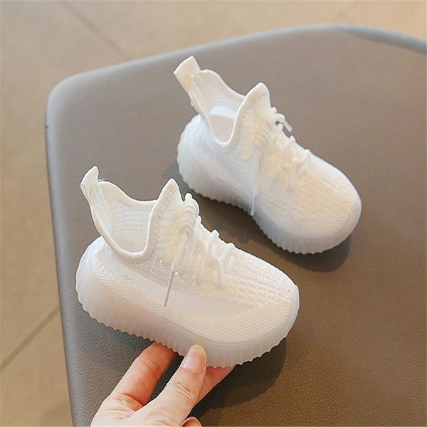 

children casual shoes kids white sneaker mesh boys girls baby running soft bottom canvas yellow black casual sports sneakers