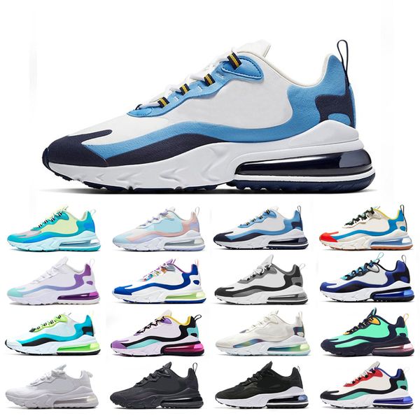 

original react running shoes man woman triple white bauhaus oracle aqua bubble green cream blue bright violet dusk purple easter size 36-45