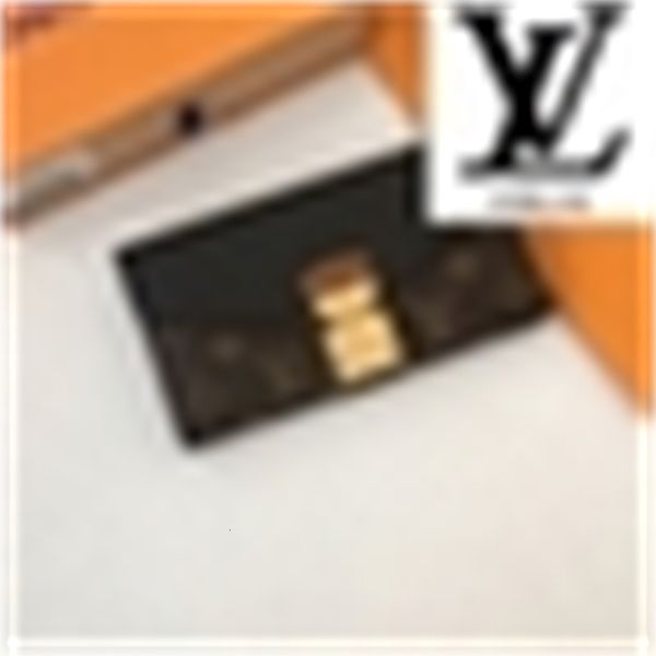 

m58414 printed cowhide flap s-lock wallet real leather compact long wallets chain wallet pouches key card holders phone cases, Red;black