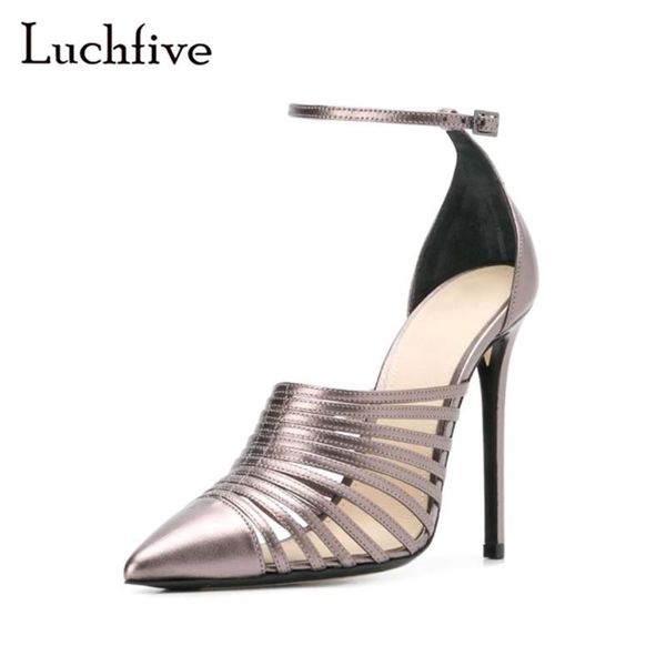 

dress shoes vintage strappy high heels -12cm stilettos pointed toe formal women classic summer sandals, Black
