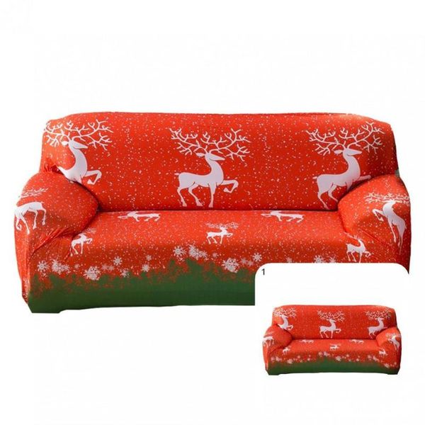

chair covers christmas stretch sofa cover elastic couch case for corner sectional funda de sofÃ¡ l shape santa claus printed