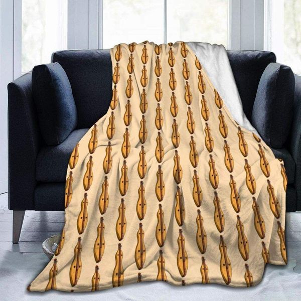 

dulcimer music pattern blanket flannel fleece soft microfiber for sofa office bed and travelling 50 "x 40" blankets