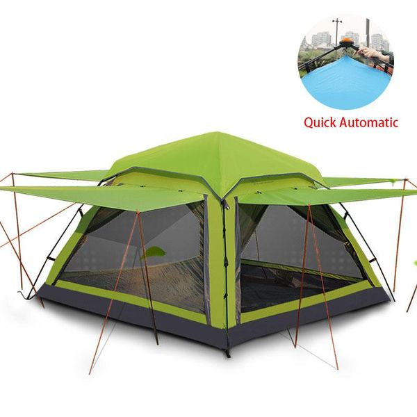 

fly3-4 person waterproof tent ultralight quick automatic opening outdoor hiking picnic tents large family beach and shelters
