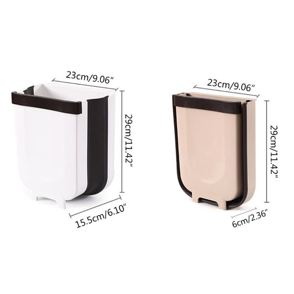 

waste bins collapsible camping trash for bathroom rv cabinet door toilet folding bin bedroom car 2.4 or 1.6 gallon