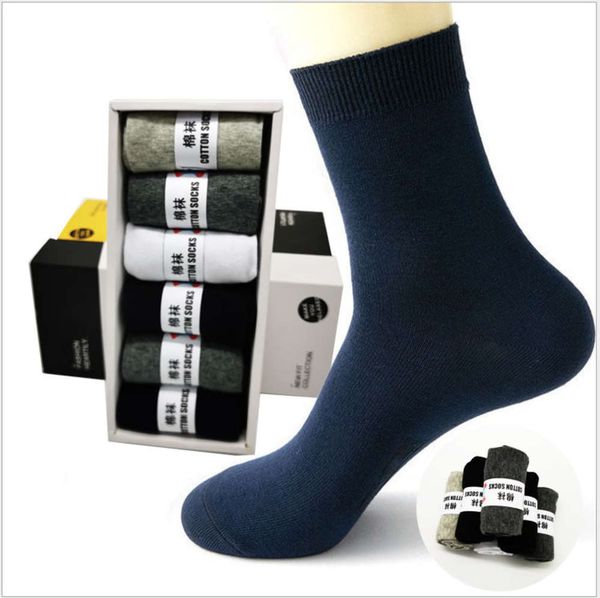 

straight pairs gift boxed sweat absorbing odor thin spring cotton medium, Black