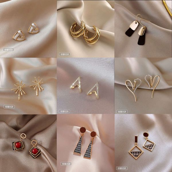 

earrings 925 korean style earrings tassel cold wind female versatile personality earrings, Golden
