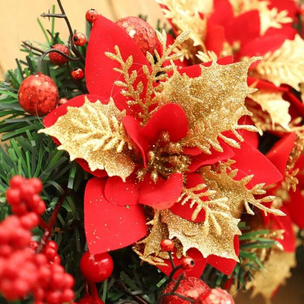 

decorative flowers & wreaths christmas garland ribbon decoration door hanger wreath red fruit wall