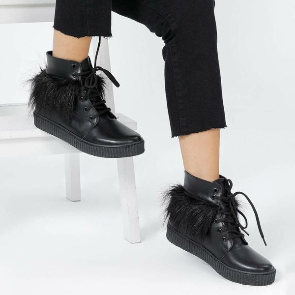 

boots flo sandra85z leather black women 's butigo