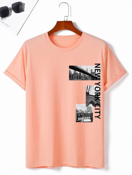 

men building & letter graphic tee e9a1#, White;black