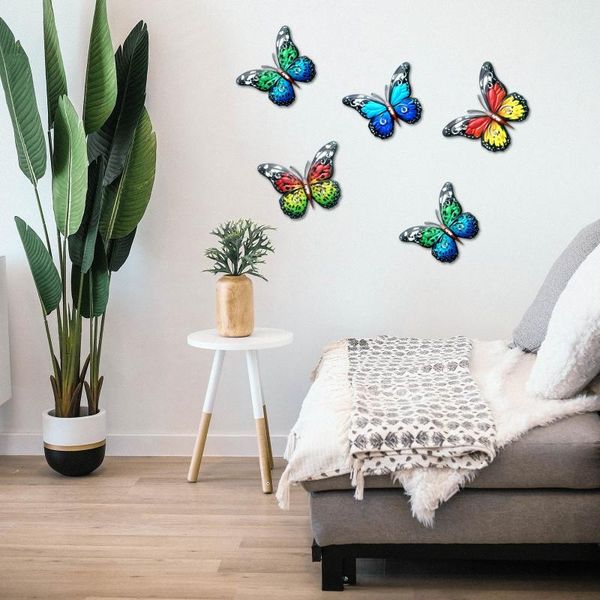

garden decorations # 4pcs/set 3d metal butterfly wall art inspirational decor sculpture hanging for indoor outdoor decoration
