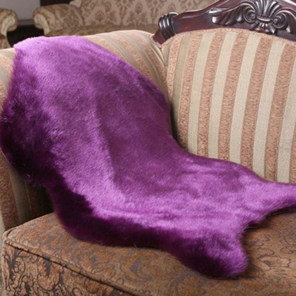 

carpets faux sheepskin chair cover warm hairy wool carpet seat pad long skin fur plain fluffy area rugs sofa mat