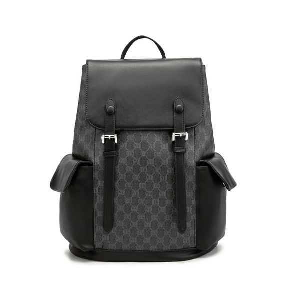 

pu super fiber leather men's bag backpack leisure travel light trend