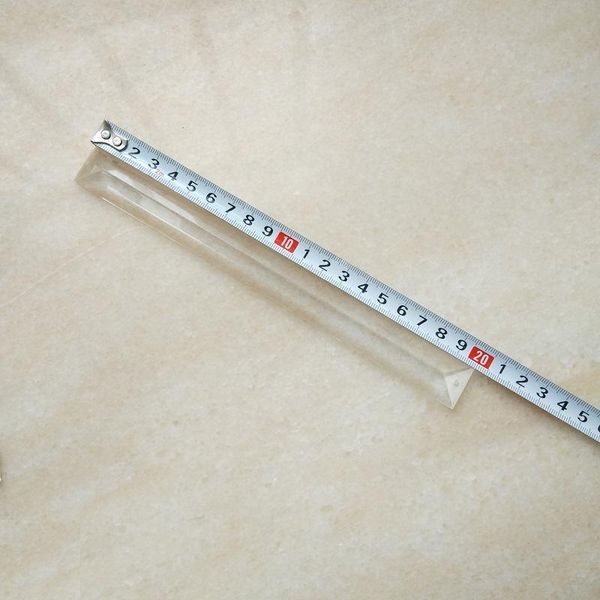 

10pcs/lot 22*200mm machine grinding clear triangle crystal bar prism chandelier single holes home curtain accessories