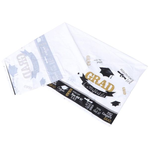 

table cloth 2pcs graduation season cover plastic tablecloth decor (white)