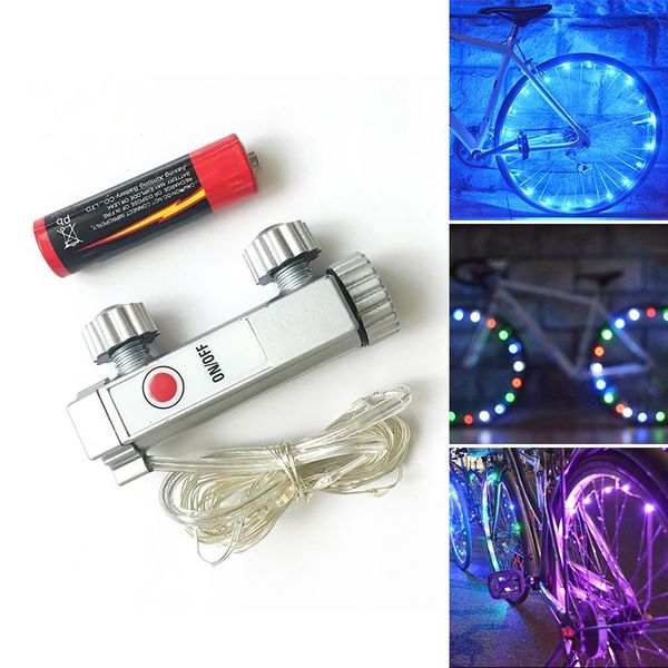 

colorful 20 led bicycle bike cycling rim wheel spoke light string lighs lamp lights