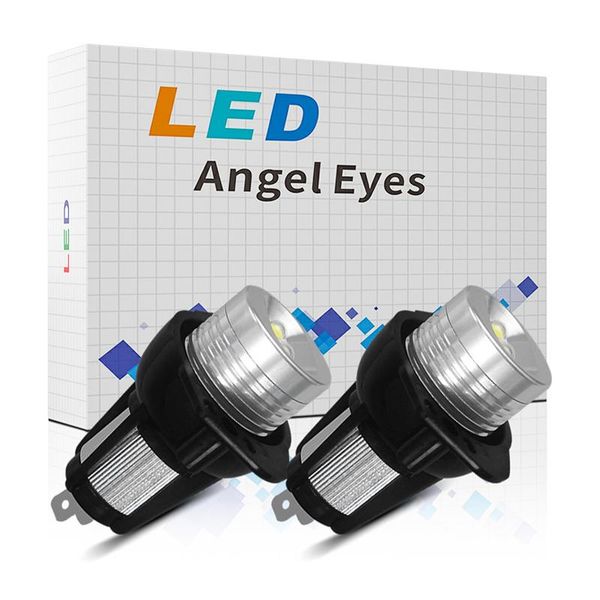 

car headlights 12v led angel eyes light 12w 6000k ring marker bulbs error white for 3series e90 e91 2005-2008
