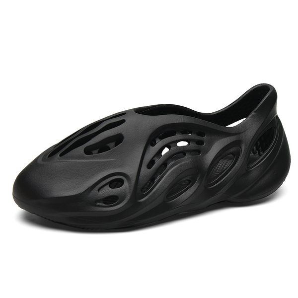

kanye sandals summer men casual shoes soft mesh couple beach slippers foam runners comfort slipper men swimming sandal ysj, Black