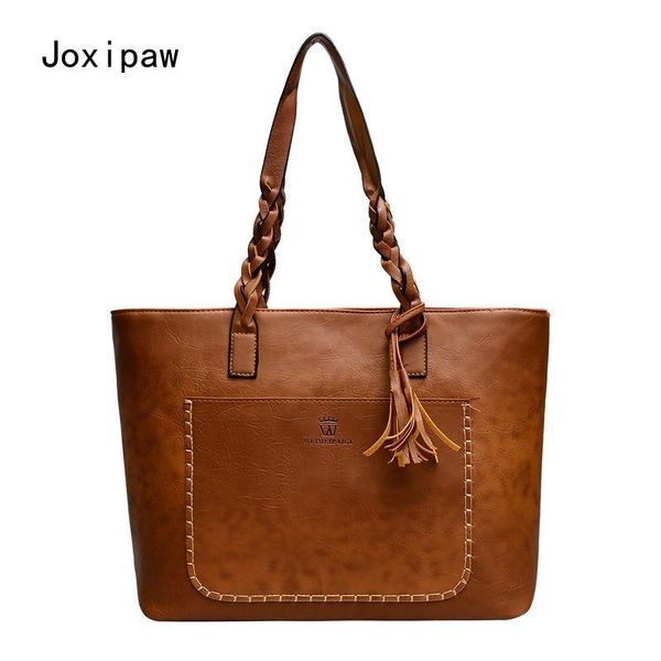 

large capacity women bags shoulder tote messenger with tassel famous designers leather handbags evening
