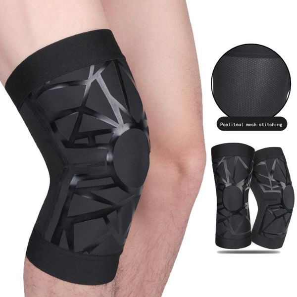 

pcs elastic sports knee pads compression anti-collision protection patella outdoor basketball football mountaineering riding elbow &, Black;gray