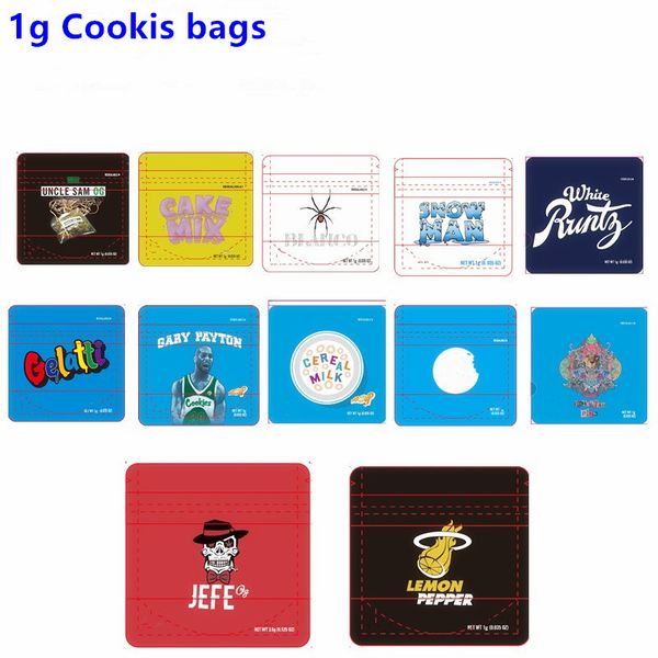 

cookis bag california sf 1g 0.035oz empty packaging bags gary payton cereal milk lemon pepper cake mix regular packing for dry herb flower