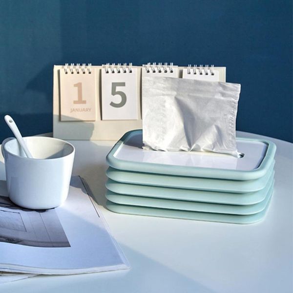 

tissue boxes & napkins foldable box elastic silicone creative paper towels napkin dispenser for home office bathroom car
