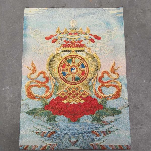 

other arts and crafts china tibet silk thangka bagua stove