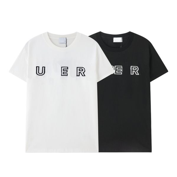 

summer men's and women's designer t-shirts loose slim fashion brand casual shirt letter printing luxury clothing street short sle, White;black
