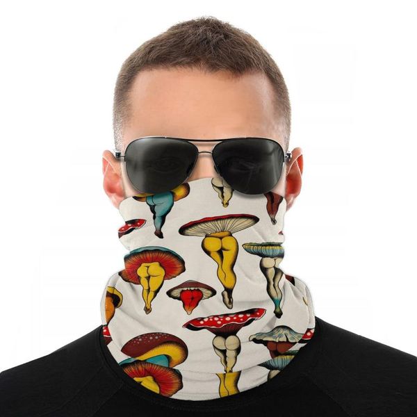 

scarves mushrooms tattoo magic scarf half face mask fashion tube balaclava bandana polyester headwear biking hiking, Blue;gray