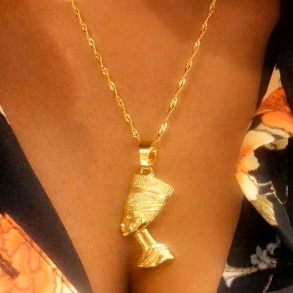 

egyptian pharaoh necklace hip-hop chain jewelry stainless steel gold for women christian religious african gifts chains, Silver