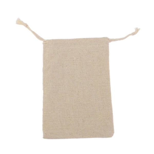 

gift wrap 10pcs linen jute drawstring bags sacks party favors 10 * 14cm