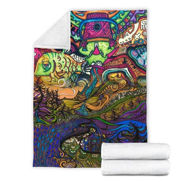 

blankets hippie bedding trippy picnic blanket bedsheet mandala bohemian 05