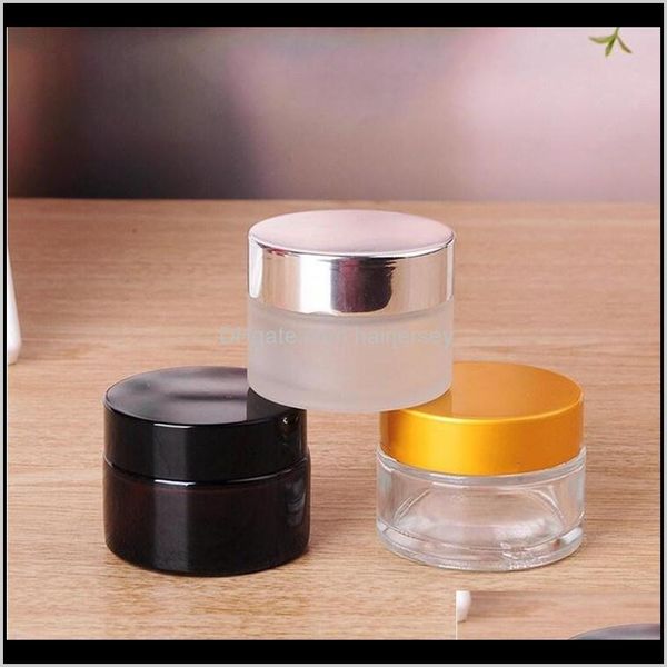 

packing bottles 5g/5ml 10g/10ml upscale cosmetic storage container jar face lip balm frosted glass bottle pot with lid and inner pad e v7oiu