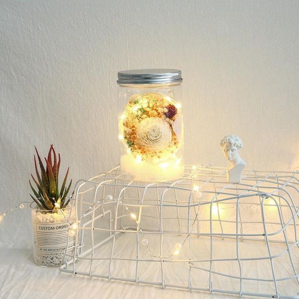 

strings eternal flower night light graduation bouquet of flowers present mother's day valentine's full dried with