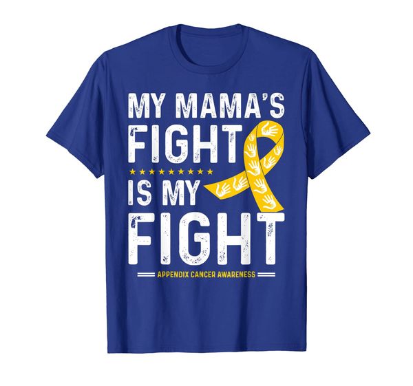 

my mama's fight is my fight appendix cancer awareness t-shirt, White;black