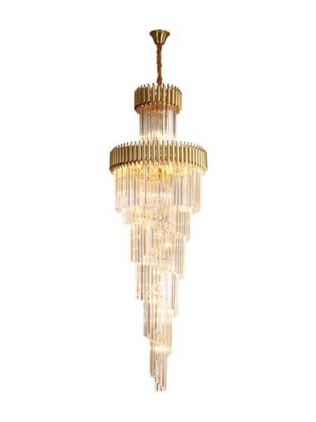 

chandeliers modern large crystal chandelier for staircase gold/chrome hanging light lamp home decoration loft lighting fixtures