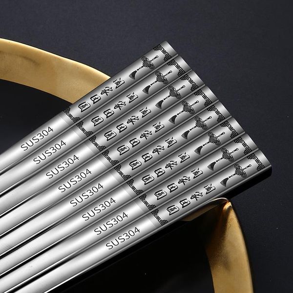 

household 304 stainless steel chopsticks tableware square
